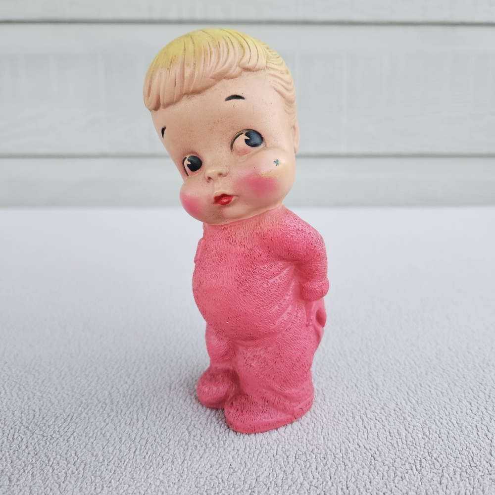 VTG Dreamland Creations Plastic Pink Girl Bare Bottom PJ Figure Toy 1956 MCM